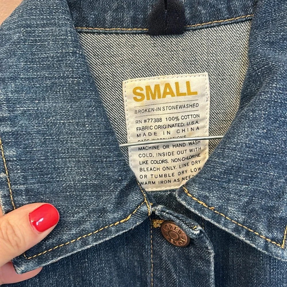 J.Crew Distressed Denim Utility Jean Jackets Size Small S